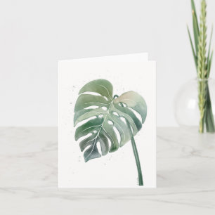 Monstera tomt gratulationskort kort