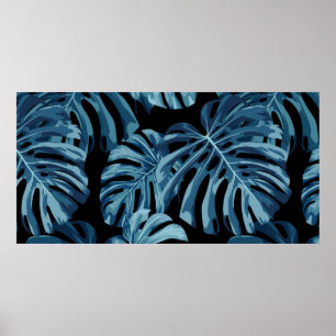 Monstera tropiska växter/utformning av husväxter poster