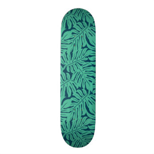 Monstera Tropiskt Bladmönster Skateboard Bräda 21,5 Cm