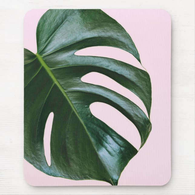 Monstera tropiskt löv musmatta (Framsidan)