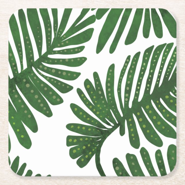 Monstera Underlägg Papper Kvadrat (Framsidan)