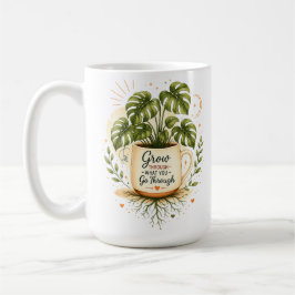 Monstera-växt i kaffemugg | Botanisk mugg