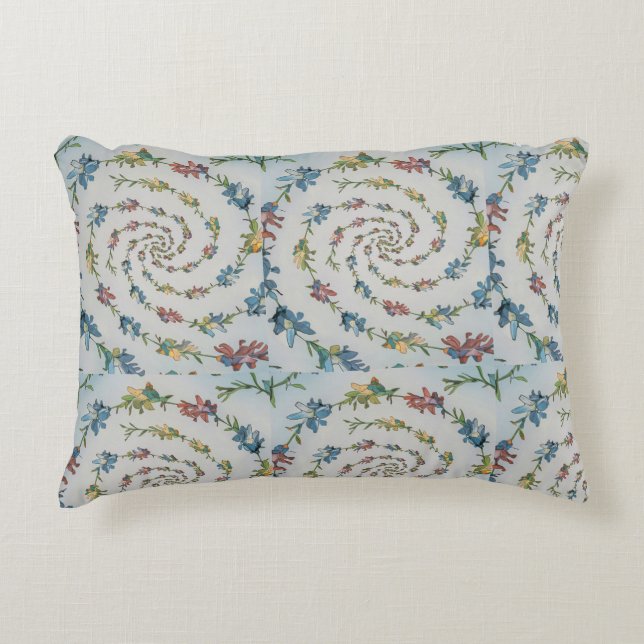Mönsteraccent Blommig Borstad Polyester Kudd Prydnadskudde (Framsidan)