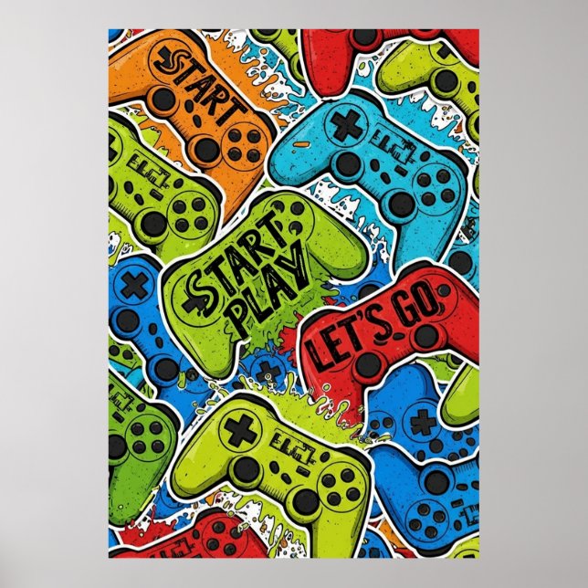 Mönsteraffisch för spelare poster (Framsidan)