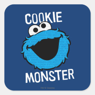 Monsterbakels mönster ansikte fyrkantigt klistermärke