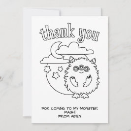 Monsterbarn Färgkort Party Favor Tack Kort