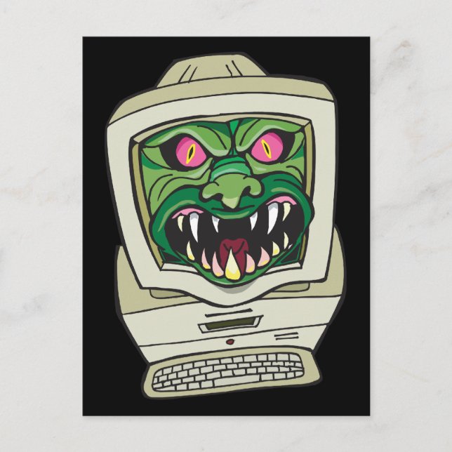 Monsterdator Vykort (Framsida)