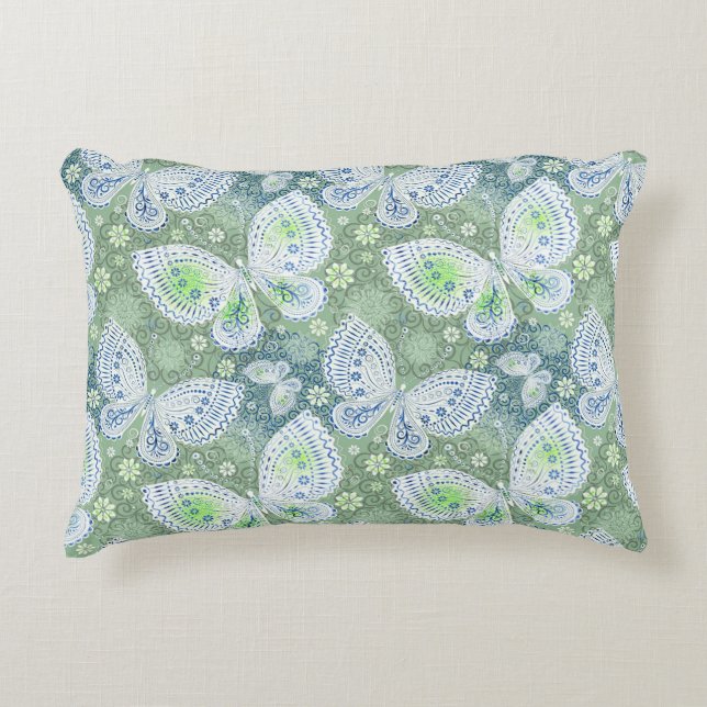 Mönsterdekorfärg Prydnadskudde (Framsidan)