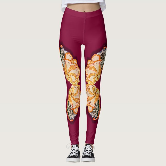 Mönsterdesign 4 leggings (Framsida)