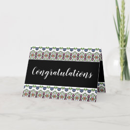 Mönsterdesign på svart helgkort