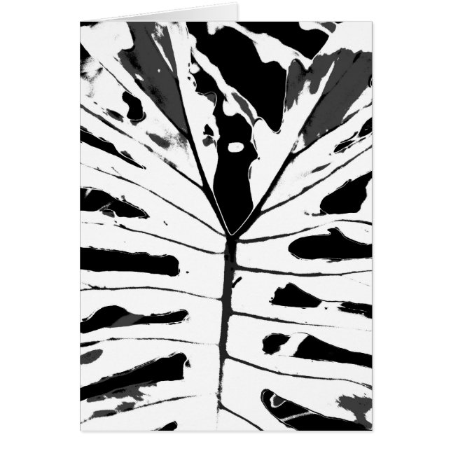 Monstereo löv hälsningskort (Framsidan)