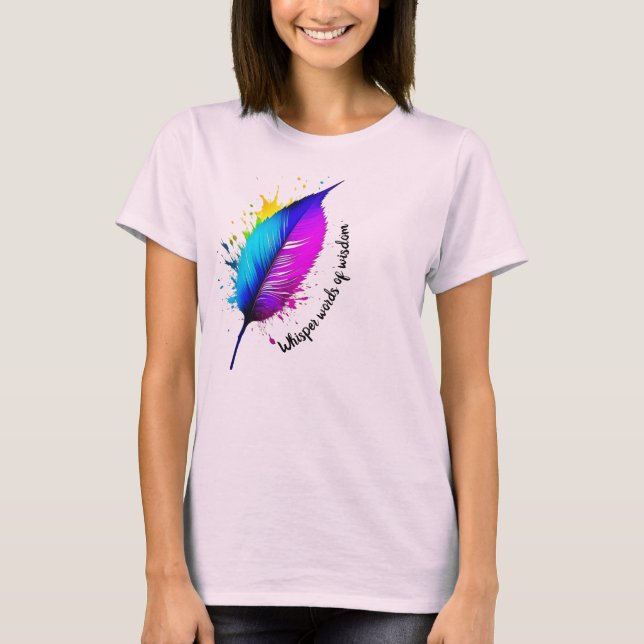 Mönsterfärgsavstånd Vitper Ord av visdom redigera T Shirt (Framsida)