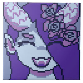 Monstergirl Purple smile Kakelplatta