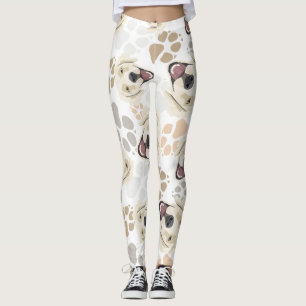 Mönsterhunden tafsar den guld- retrieveren leggings