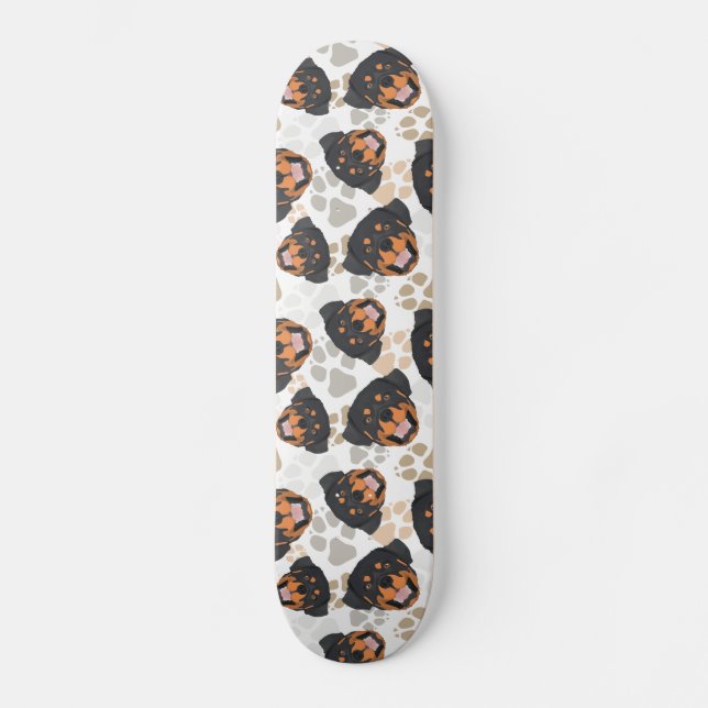 Mönsterhunden tafsar Rottweiler Mini Skateboard Bräda 18,5 Cm (Framsida)
