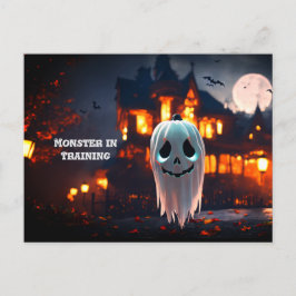 Monsterillustration Halloween vycard Vykort