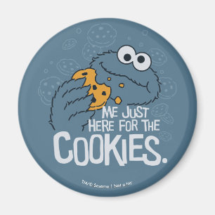 Monsterkaka Jag är bara här för kakorna Magnet