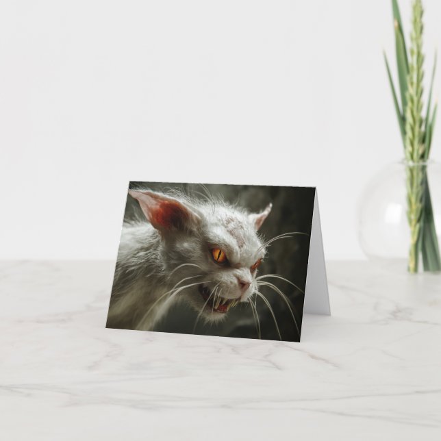 Monsterkatt  tack kort (Framsida)