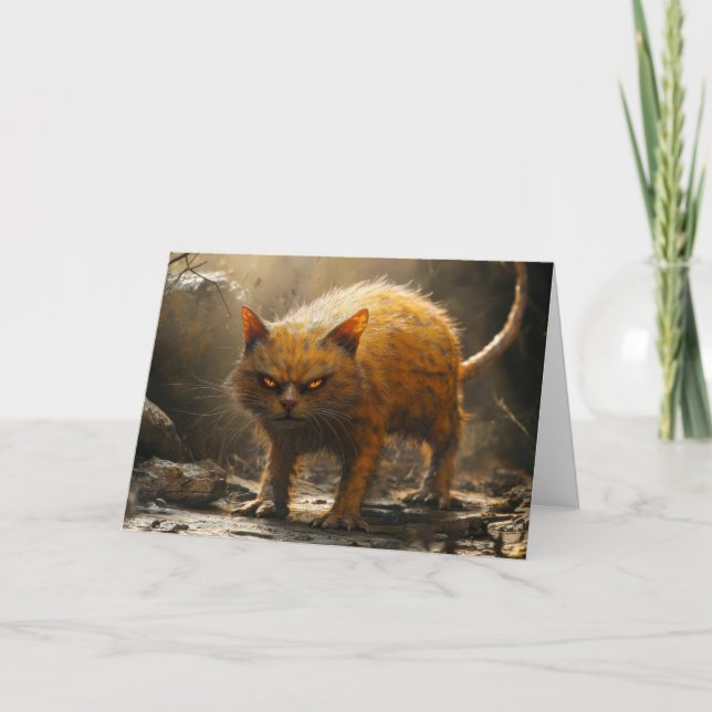 Monsterkatt  tack kort (Framsida)