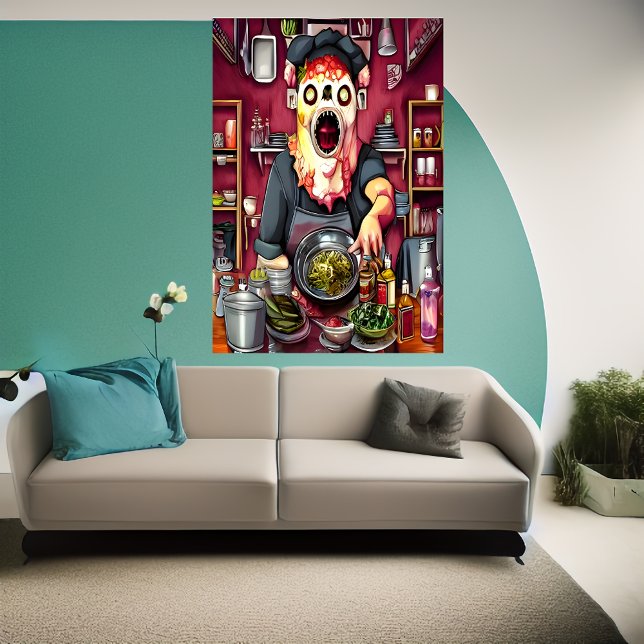 Monsterkock i köket | AI Art Poster (Skapare uppladdad)