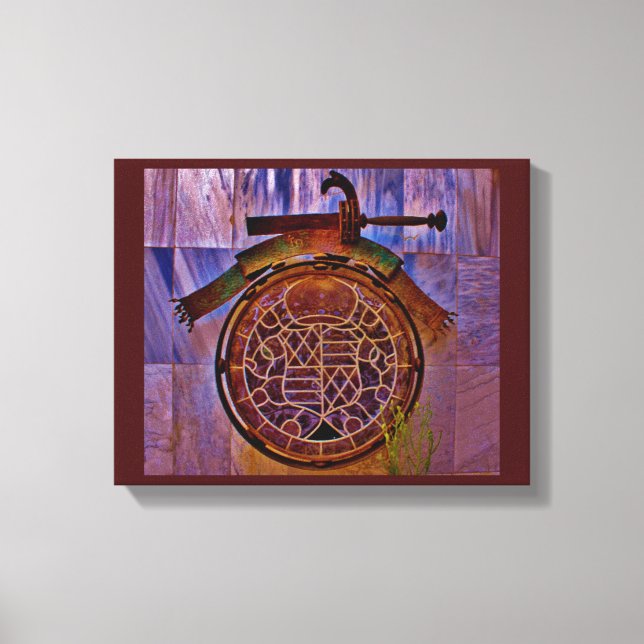 Mönsterkonturdesign Canvastryck (Framsida)