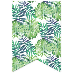 Monsterra Deliciosa hawaiansk Hipster Luau Vimplar