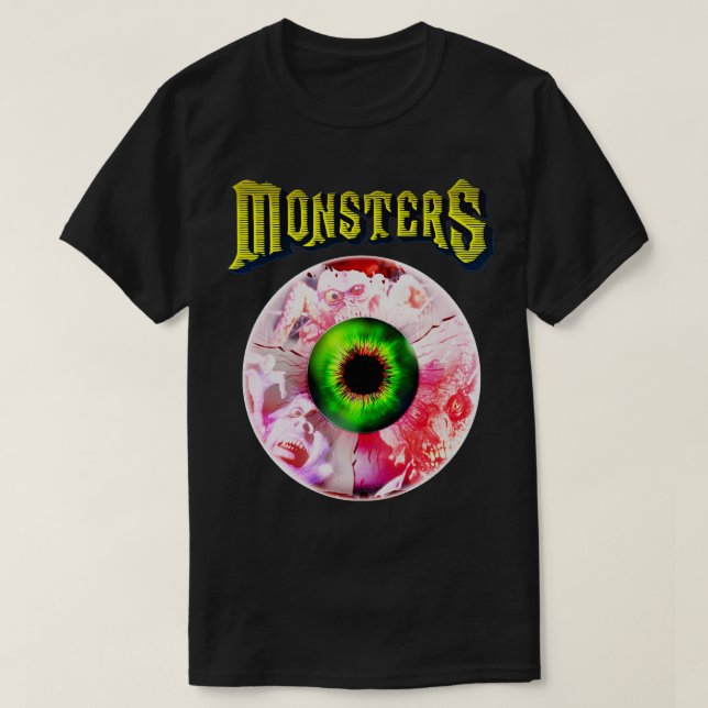 MONSTERS 80s Cult Horror Anthology T Shirt (Design framsida)