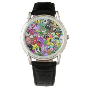Monsters Cute Characters Halloween Mönster Armbandsur