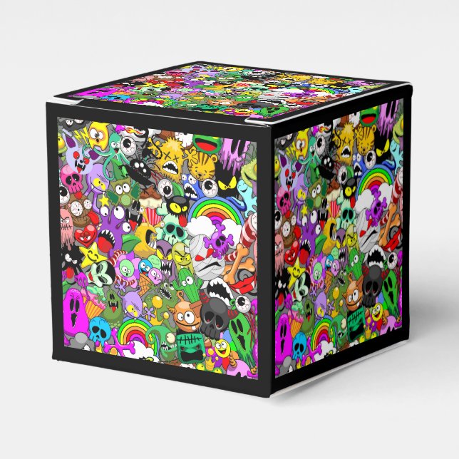 Monsters Cute Characters Halloween Mönster Presentaskar (Framsidan Sidan)