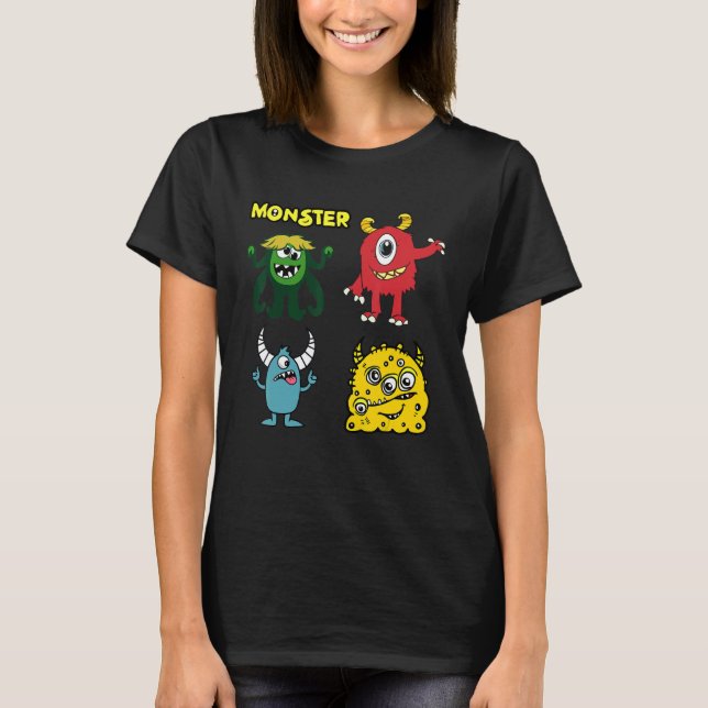 Monsters for Little Monsters T Shirt (Framsida)