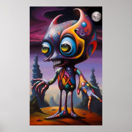 Monsters första Helgdag - Ken Gage Surreal Art Poster