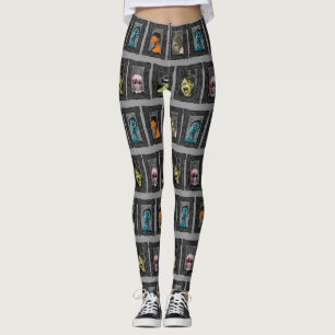 Monsters Porträtt Creepy Illustrations Zombies Leggings