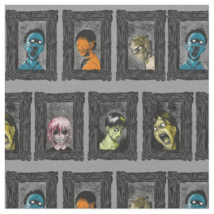Monsters Porträtt Creepy Illustrations Zombies Tyg