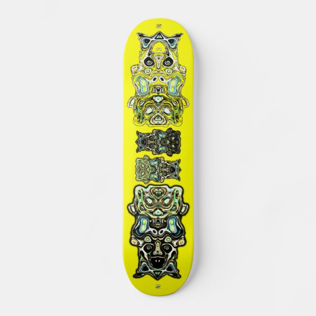 Monsters Totem Mini Skateboard Bräda 18,5 Cm (Framsida)