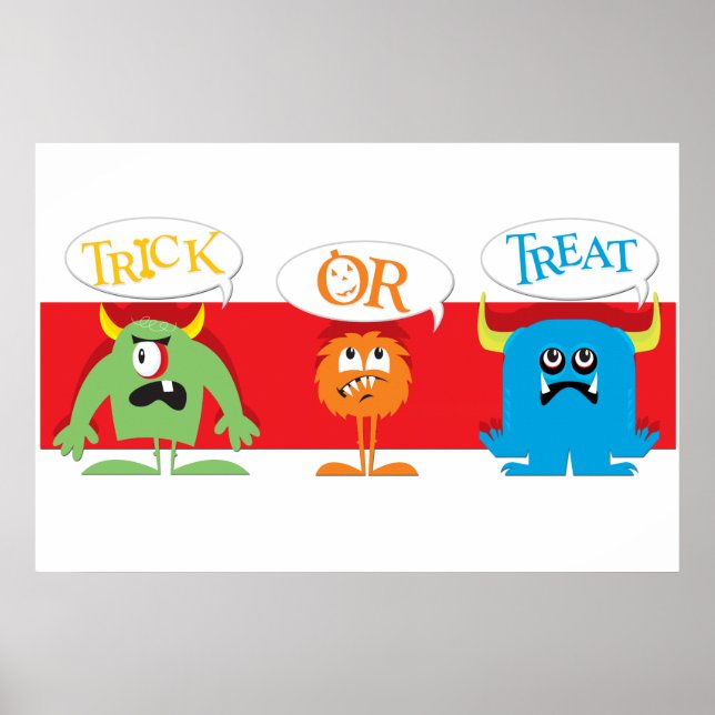 Monsters Trick-or-Treat Poster (Framsidan)