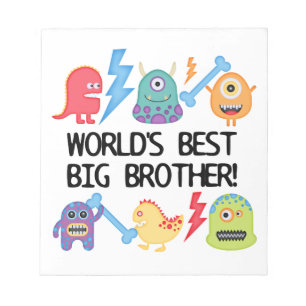 Monsters World Best Big Brother Anteckningsblock