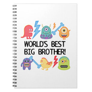 Monsters World Best Big Brother Anteckningsbok Med Spiral