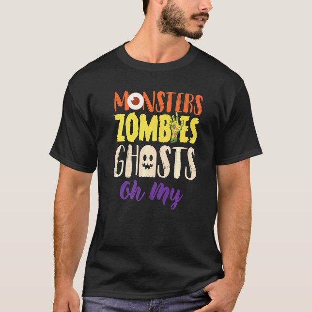 Monsters Zombies Spöken T Shirt (Framsida)