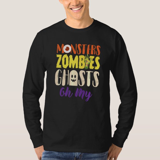 Monsters Zombies Spöken T Shirt (Framsida)
