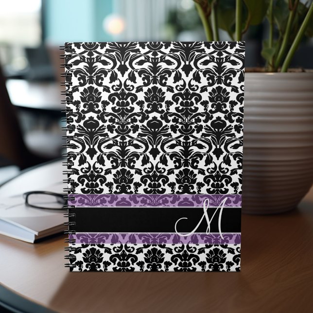 Mönsterskydd med Monogram Anteckningsbok (Personalized notebook - add monogram and custom text)