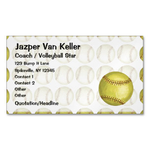 Mönstersoftball Visitkortmagnet