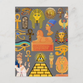 Mönstersymbol forntida egyptisk hieroglyf  vykort