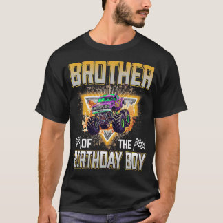 Monstertruck Bror Till Födelsedags Pojken T Shirt
