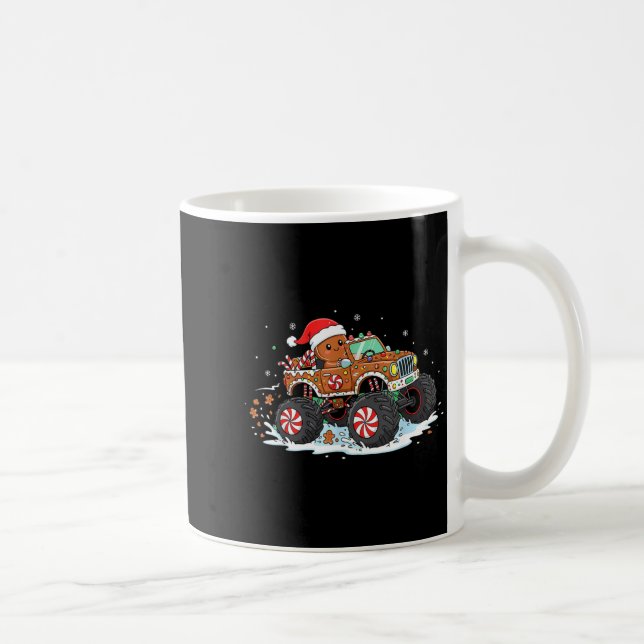 Monstertruck Gingerbread Kids Funny Christmas Baki Kaffemugg (Höger)