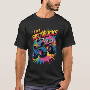 Monstertruck i Like Big Trucks Crashpilot för pojk T Shirt