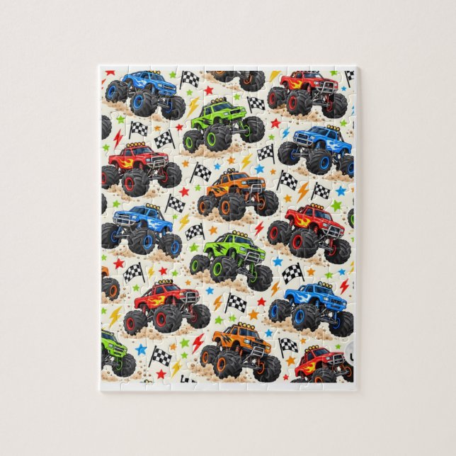 monstertruck inpackningspapper pussel (Vertikal)