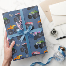 Monstertruck presentpapper, pojkens födelsedagspre