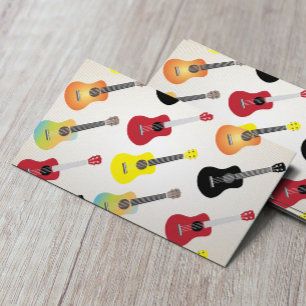 MönsterUke för Ukulele färgrik konstnär Visitkort
