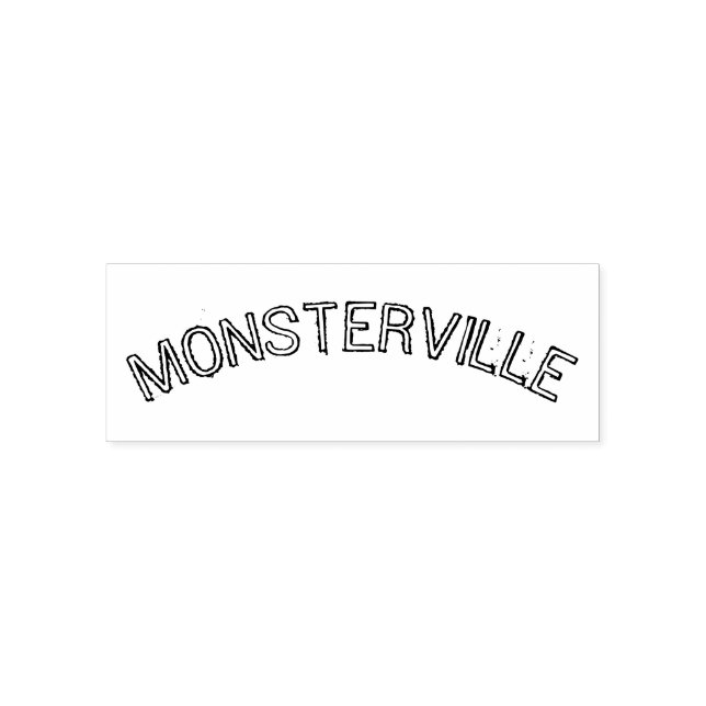 " MONSTERVILLE " Halloween Ord Self Inking Frimärk Självfärgande Stämpel (Design)