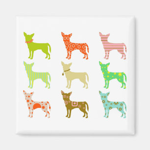 mönstra-chihuahuas magnet